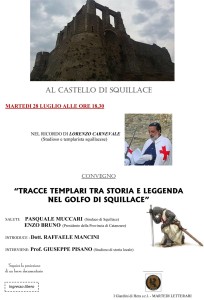 Martedì 28 Luglio convegno sui Templari al castello di Squillace