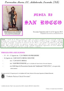 Dal 13 al 16 Agosto 2015 a Soverato Superiore la Festa di San Rocco