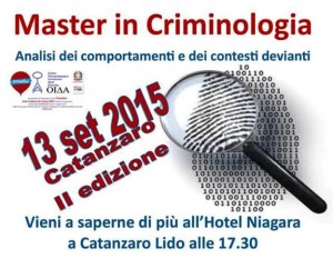 Catanzaro Lido – Seconda edizione master di criminologia Oida