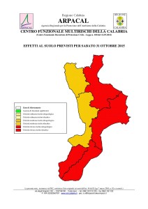 Aggiornamento Meteo, criticità rossa anche in provincia di Reggio Calabria
