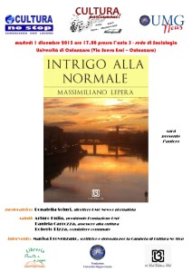 Catanzaro – Presentazione romanzo “Intrigo alla Normale” di Massimiliano Lepera