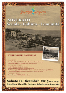 Mercoledì 9 dicembre presentazione evento “Arrivo dei Salesiani a Soverato”