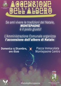 Montepaone – Domenica 13 Dicembre “Accensione dell’Albero”