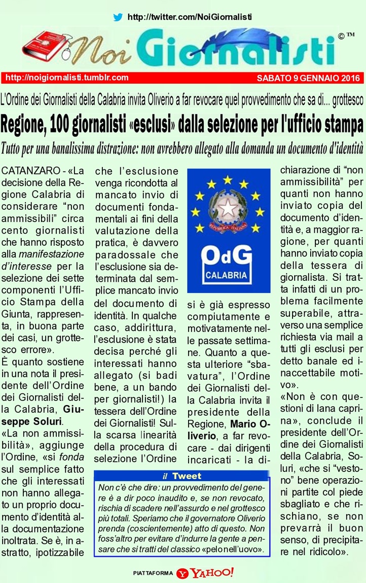 Giornalismo in Calabria