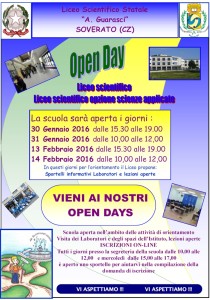 Open Day al Liceo Scientifico “A. Guarasci” di Soverato