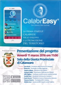 Domani in Sala Giunta – Provincia di Catanzaro – la presentazione di “CalabrEasy”