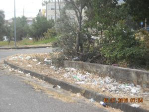FOTO | Strada per Soverato Superiore invasa dai rifiuti