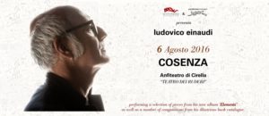 Ludovico Einaudi il 6 agosto anche in Calabria nell’incantevole cornice dell’Anfiteatro dei Ruderi di Cirella