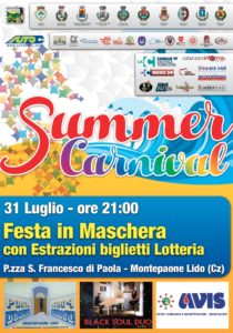 Il 31 luglio a Montepaone la chiusura del Summer Carnival