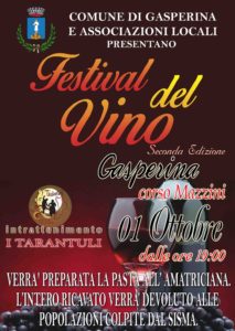 Gasperina – Sabato 01 Ottobre “Festival del Vino”
