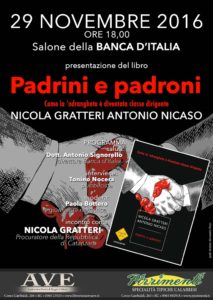 Reggio Calabria, martedì 29 novembre Nicola Gratteri presenta “Padrini e Padroni”