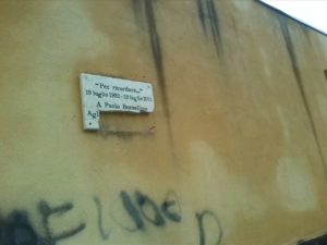 Catanzaro – Targa in memoria di Paolo Borsellino in viale Isonzo distrutta