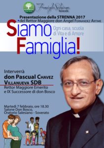 Martedì 7 febbraio Don Pascual Chavez Villanueva a Soverato