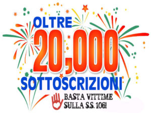 20.000 le firme raccolte per la petizione a Mattarella sulla S.S. 106
