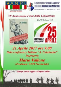 Iniziative dell’ANPI per le celebrazioni del 25 Aprile, Festa della Liberazione