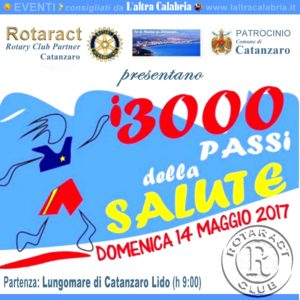 Catanzaro Lido, il Rotaract organizza l’evento «3000 passi per la Salute»
