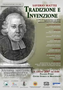 Montepaone – Sabato 1 luglio presentazione del Volume “Saverio Mattei – Tradizione e Invenzione”