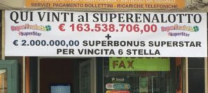 Superenalotto – Incassati dal fortunato giocatore gli oltre 165 milioni