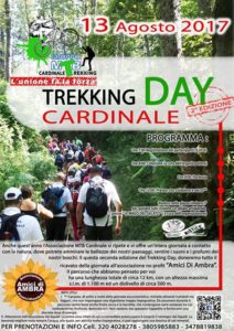 Cardinale – Domenica 13 Agosto la seconda edizione del “Trekking day”