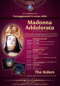Pianopoli – Partono domani i festeggiamenti in onore della Madonna Addolorata, domenica il concerto dei The Kolors. Ingresso gratuito