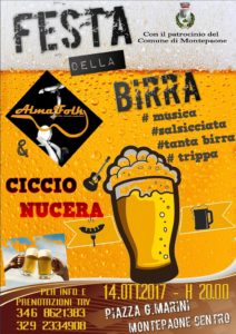 Sabato 14 Ottobre a Montepaone Superiore la “Festa della Birra”