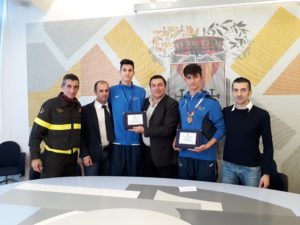 Taekwondo, la Provincia di Catanzaro premia i campioni europei Giuseppe Guarna e Simone Alessio