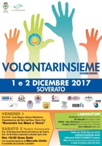 L’1 e il 2 Dicembre a Soverato la festa delle associazioni “VolontarInsieme”