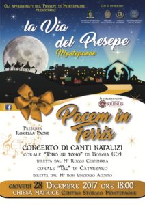 Montepaone – Oggi il concerto di canti natalizi “Pacem in Terris”
