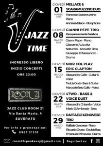 Al Jazz Club Room 21 di Soverato continua la prestigiosa rassegna musicale “Jazz Time”