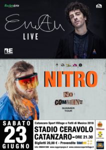 Il doppio concerto di Eman e Nitro apre la prima edizione del “Catanzaro Sport Village”