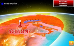 Weekend con l’anticiclone “Scipione”, anticipo d’estate con temperature fino a 33 gradi