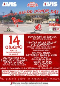 Montepaone – Giovedì 14 giugno il “World blood donor day”