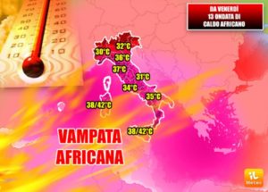 Meteo – Nel weekend prevista intensa ondata di caldo africano