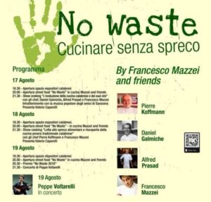 Lo chef Francesco Mazzei e tante stelle Michelin per il festival che dice no allo spreco alimentare