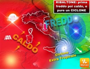 Maltempo – Nel weekend possibile la formazione di un mini ciclone al largo della Calabria