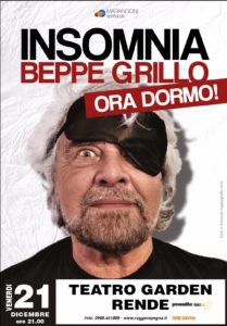 Beppe Grillo ritorna in Calabria con il suo nuovo spettacolo “Insomnia”
