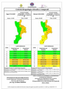 Allerta Meteo “Arancione” della Protezione Civile per la Calabria, in arrivo temporali e vento forte