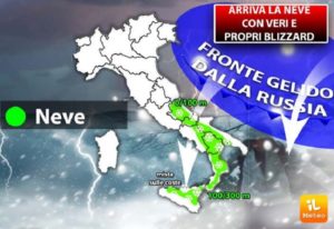 Maltempo – Venti di burrasca e nevicate fino a bassa quota in Calabria