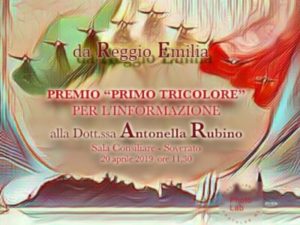 Soverato – Premio “Primo del tricolore” di Reggio Emilia alla giornalista Antonella Rubino