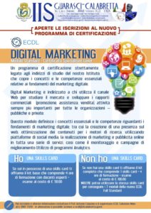 ECDL Digital Marketing: percorso di certificazione aperto a tutti targato IIS “Guarasci-Calabretta” di Soverato