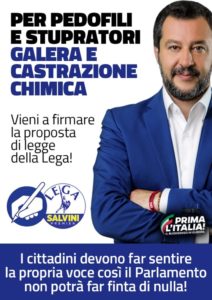 Il 4 e 5 maggio in provincia di Catanzaro raccolta firme della Lega per Salvini Premier