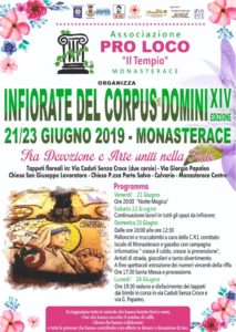 A Monasterace le caratteristiche e originali “Infiorate del Corpus Domini”