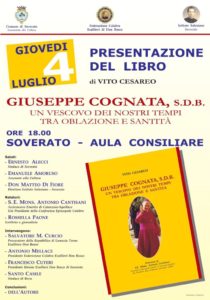 Oggi a Soverato la presentazione del libro “Giuseppe Cognata” di Vito Cesareo