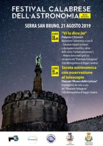 Serra San Bruno, il cielo stellato della Certosa per il “Festival calabrese dell’astronomia”