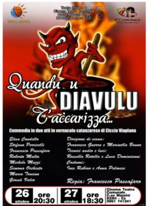 Sabato 26 ottobre al Teatro Comunale di Catanzaro in scena “Quandi u diavulu t’accarizza”