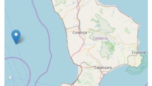 Scossa di terremoto sulla costa tirrenica calabrese