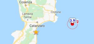 Forte scossa di terremoto sulla costa jonica calabrese