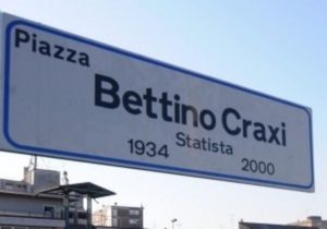 Polemica in Calabria sull’intitolazione di una piazza con il nome di Craxi
