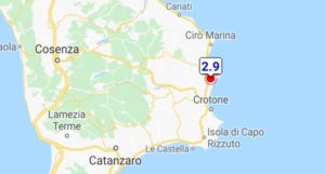 Scossa di terremoto questo pomeriggio in Calabria
