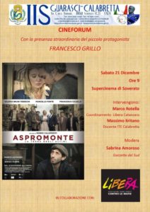 Soverato – Sabato 21 Dicembre cineforum con “Aspromonte”